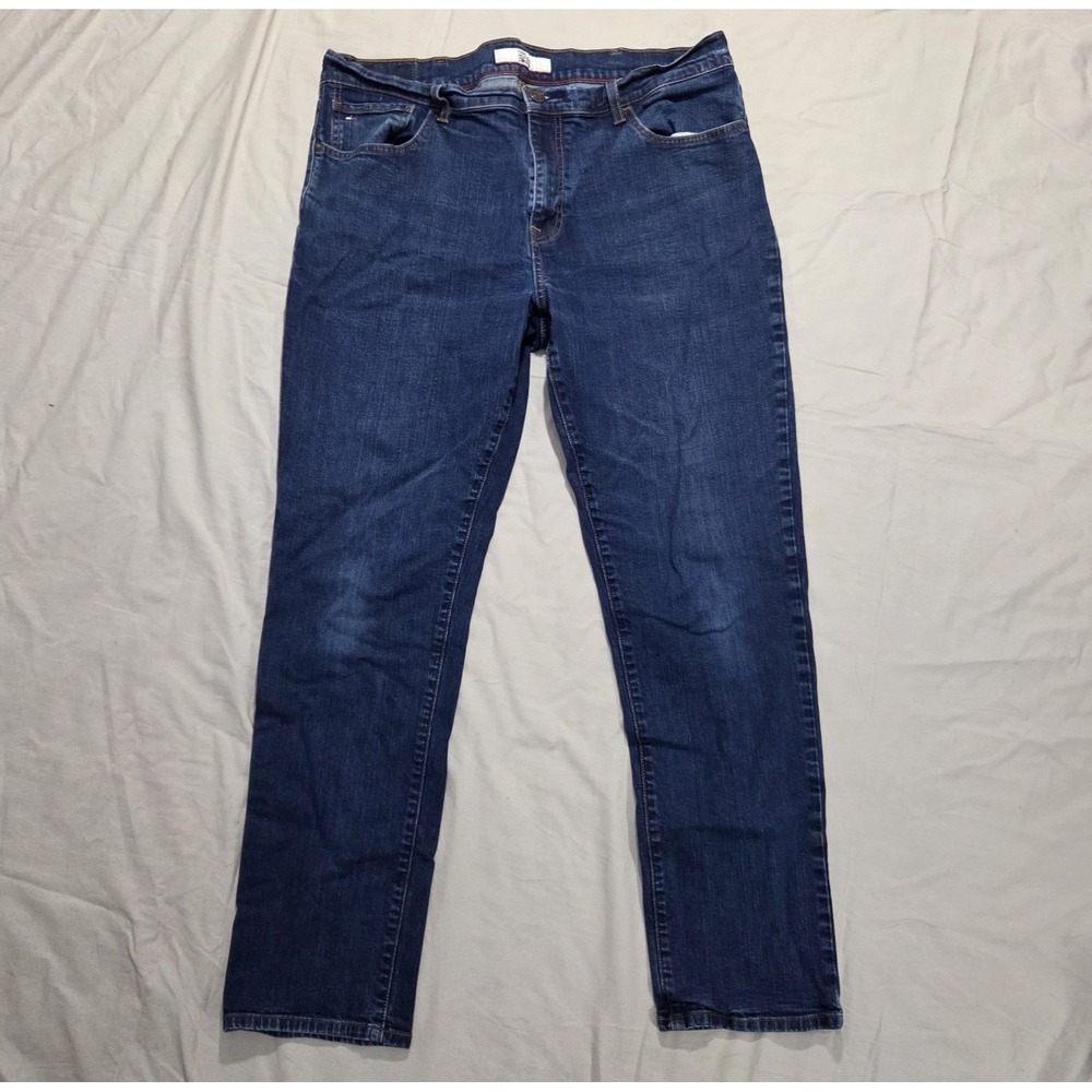 Tommy Hilfiger Denim Jeans Classic Fit Blue Jeans Mens Size 38x34 (Fits 37x31)